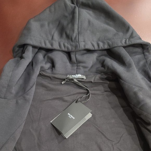 Balmain Neoprene Ribbed Zip-Up Hoodie - Picture 12 of 15